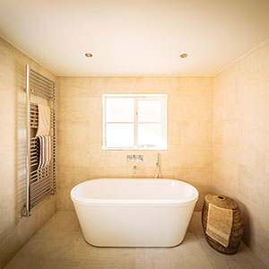 A contemporary bathroom