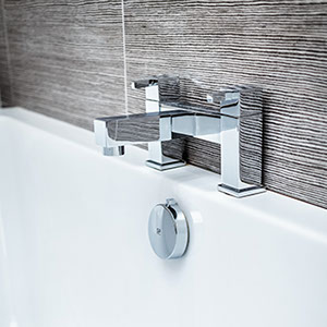 Contemporary bath with taps