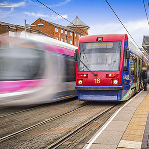 St. Paul's tram stop in motion