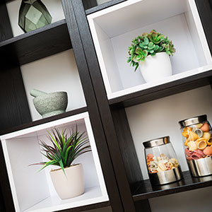 A contemporary shelf