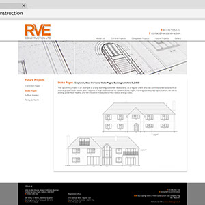 Website design for RVE Construction